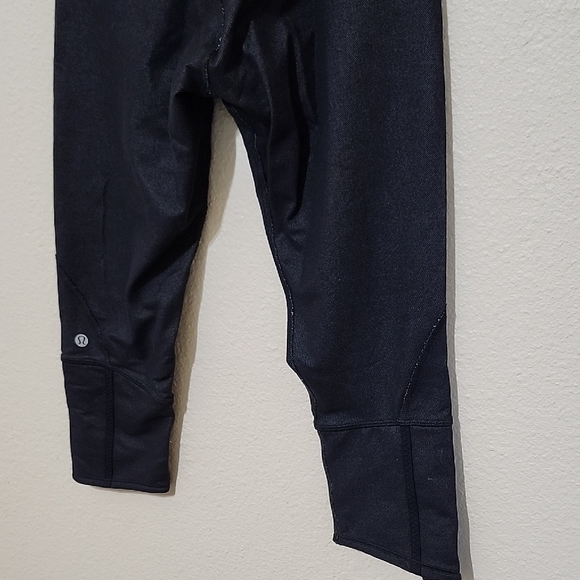 Lululemon Athletica Black Leggings with Purple Waistband - Picture 10 of 10